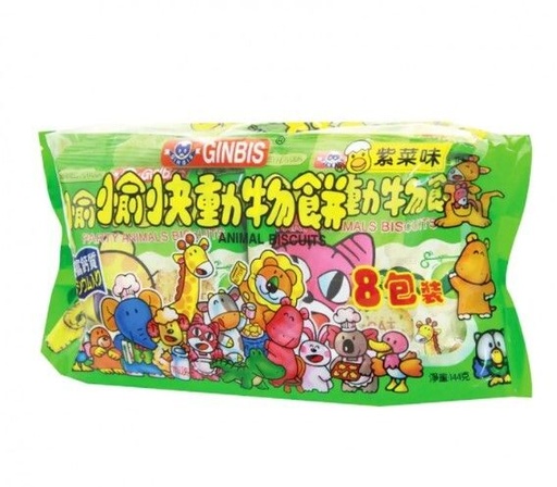 金必氏 - 金必氏(袋裝)愉快動物餅(8包入)(紫菜)144g